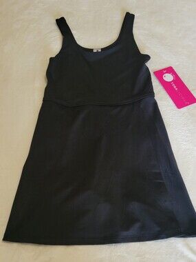 Girls Black Athletic Tank Dress - YogaGlo?